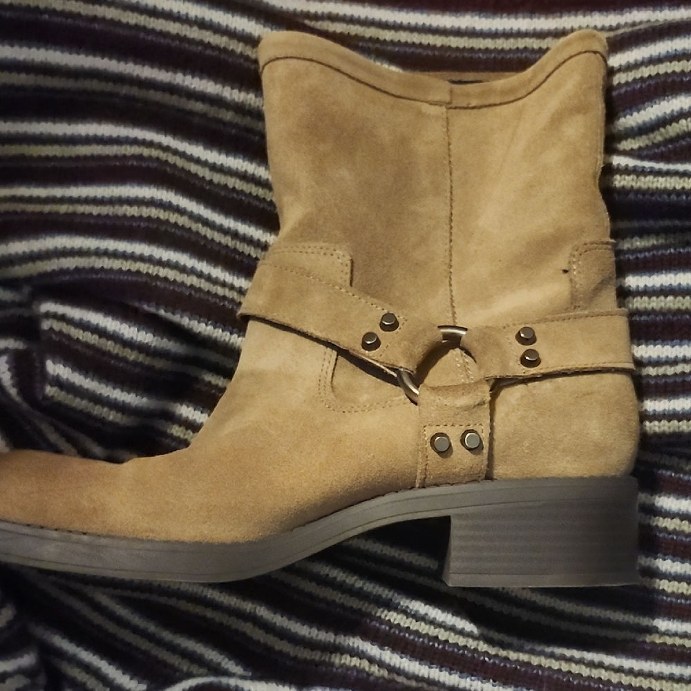 Suede Boots With Buckles